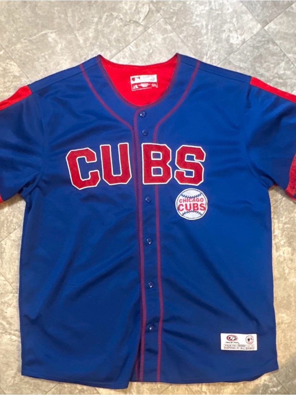 Cubs Adult Large Blue & Red Baseball Jersey